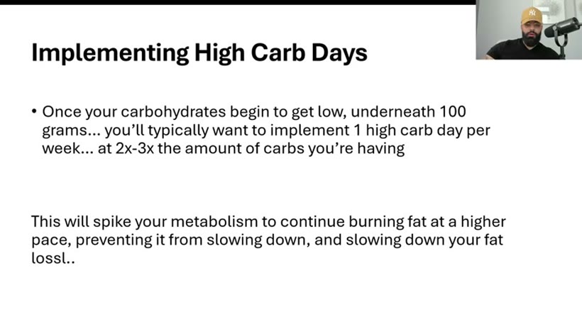 Implementing high carb days