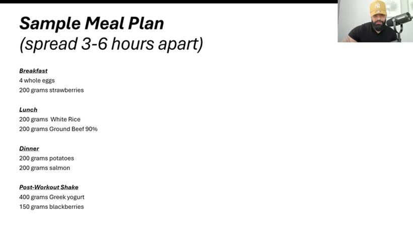 Sample meal plan