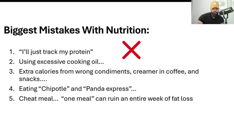 Biggest mistakes with nutrition