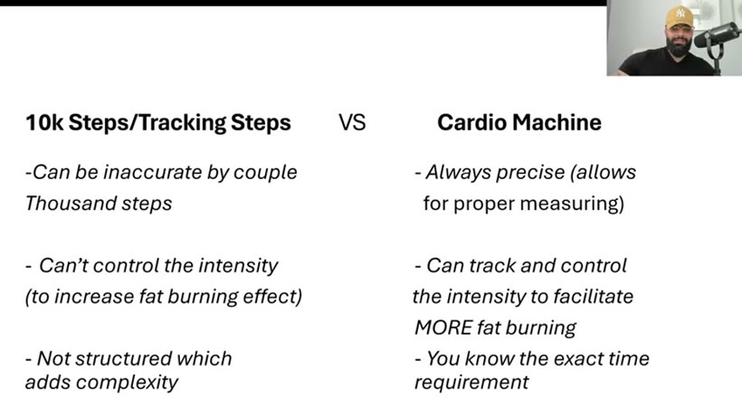 10k steps versus cardio machine